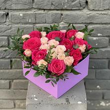 Цветочная композиция из Розы в коробке в Анастасиевской