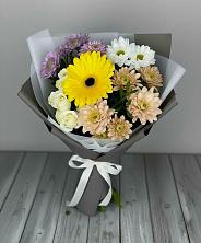 Букет цветов из:  Розы, Герберы и Хризантемы в Анастасиевской