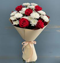 Букет цветов из:  Розы и Хризантемы #REPLACE_PRED# Анастасиевской