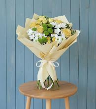 Букет цветов из:  Хризантемы и Розы #REPLACE_PRED# Анастасиевской