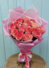 Букет 15 Розовых роз Равель в Анастасиевской