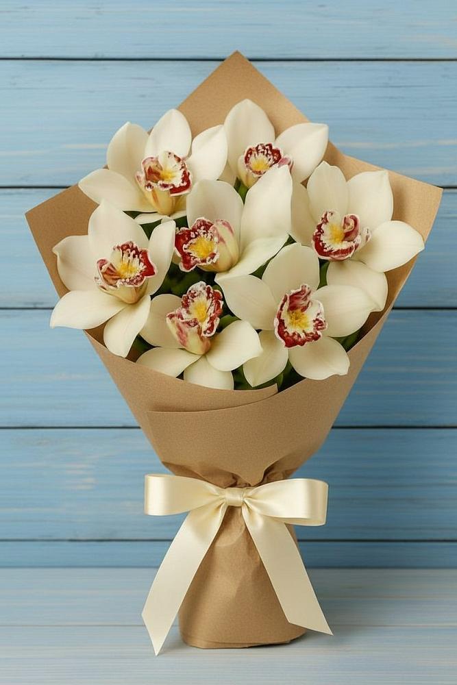 Букет цветов из: Орхидеи и Розы в Анастасиевской