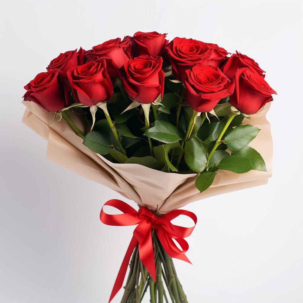 Букет 11 Красных роз Эдлесс Лав в Анастасиевской