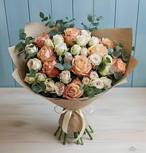 Букет цветов из:  Альстромерии и Розы #REPLACE_PRED# Анастасиевской
