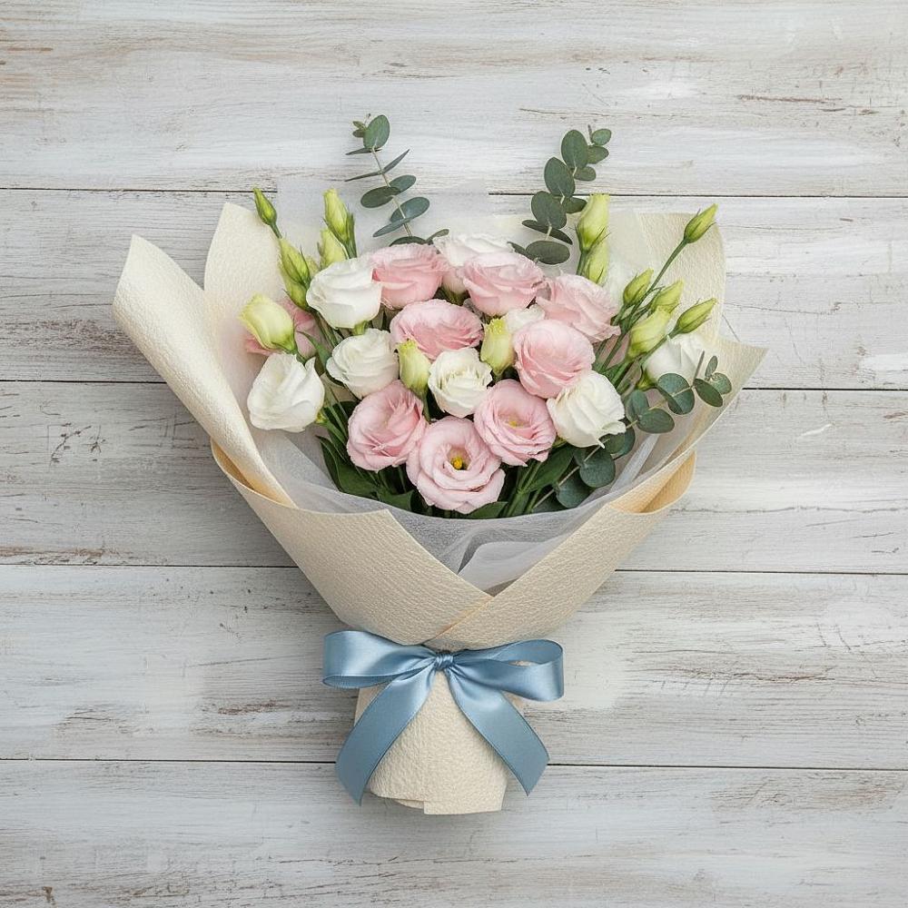 Букет цветов из: Лизиантусы в Анастасиевской